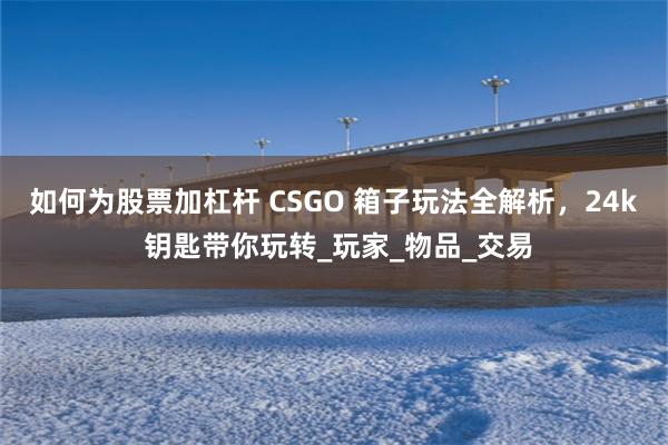 如何为股票加杠杆 CSGO 箱子玩法全解析，24k 钥匙带你玩转_玩家_物品_交易
