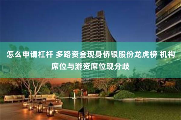 怎么申请杠杆 多路资金现身侨银股份龙虎榜 机构席位与游资席位现分歧