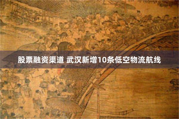 股票融资渠道 武汉新增10条低空物流航线