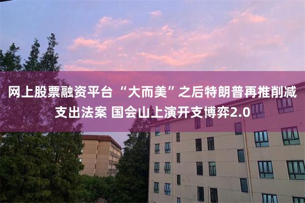 网上股票融资平台 “大而美”之后特朗普再推削减支出法案 国会山上演开支博弈2.0