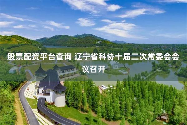 股票配资平台查询 辽宁省科协十届二次常委会会议召开